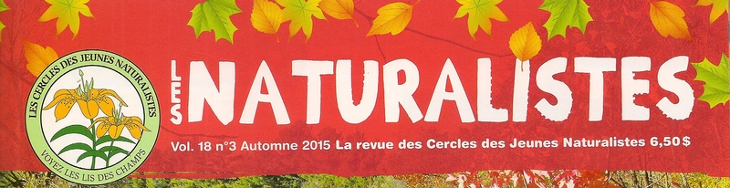 Entête revue Les Naturalistes automne 2015