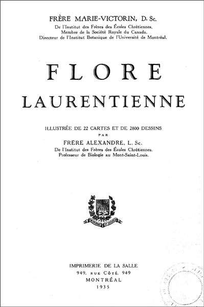 Page couverture Flore laurentienne 1935
